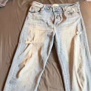 Carly Jean Los Angeles Light Blue Straight Leg Jeans